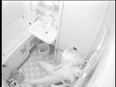 Playing with pussy on toilet spy cam