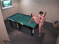 Horny couple video from the billiard club